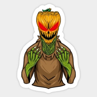 Pumpkin Scarecrow Sticker